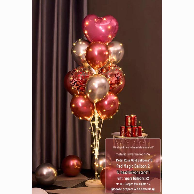 Luminous Balloon Floor Stand for Events: Birthday, Wedding, Anniversary, Party, and More.