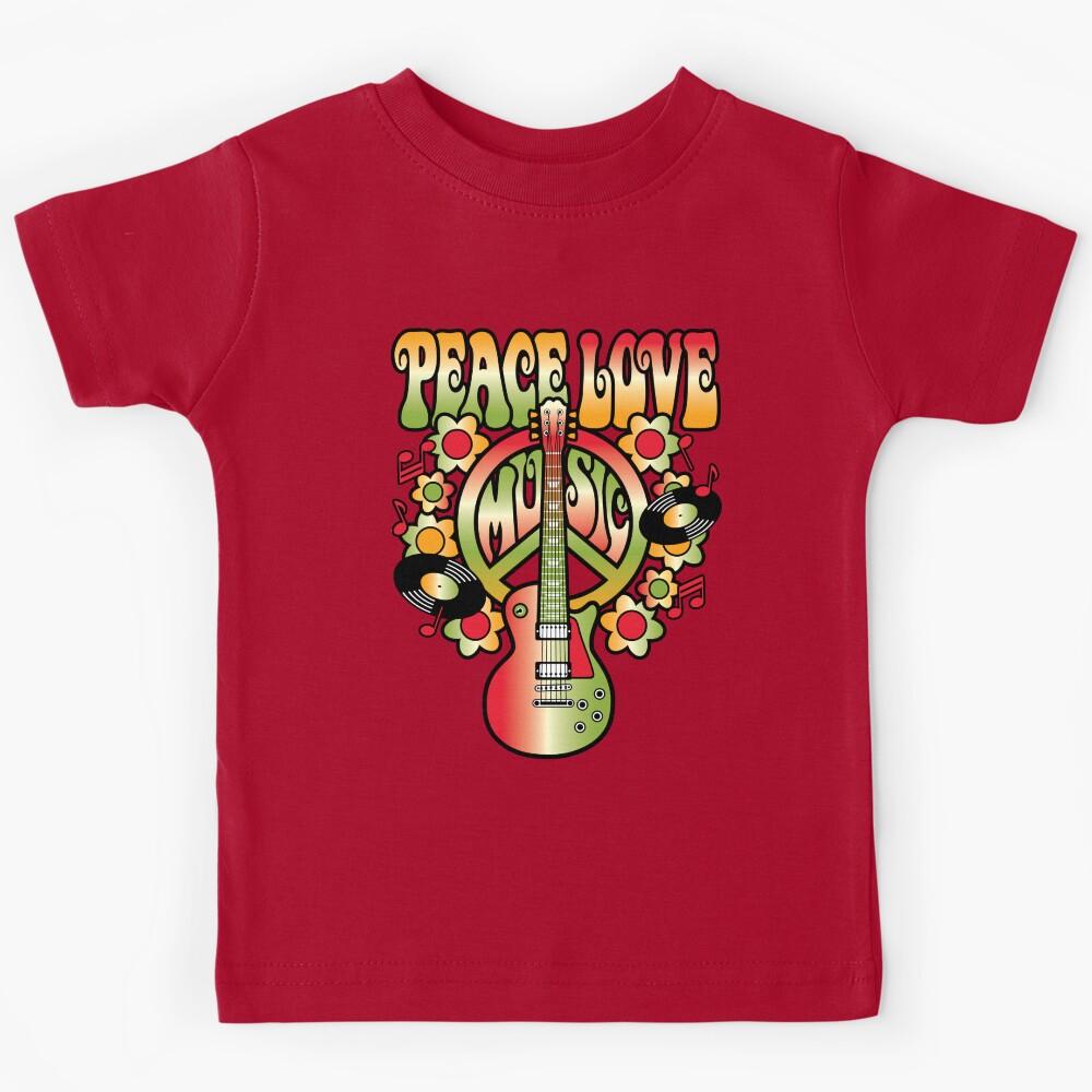 Peace-Love-Music Kids T-Shirt 120