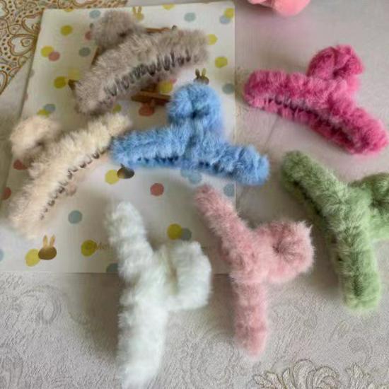 

Корейская пушистая заколка-краб для волос - Осенне-зимний темпераментный зажим-акула