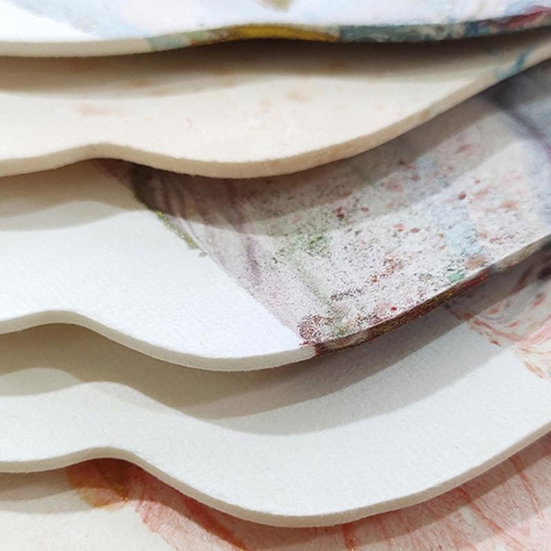 Blank Rice Paper Fan Round Fan Paper Hand Fan Wedding Fan Decorative Painting Fan Blank Fan Kids