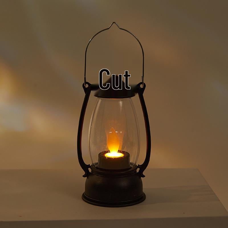 

2024 Retro Bedside Night Light with Flame Sensor