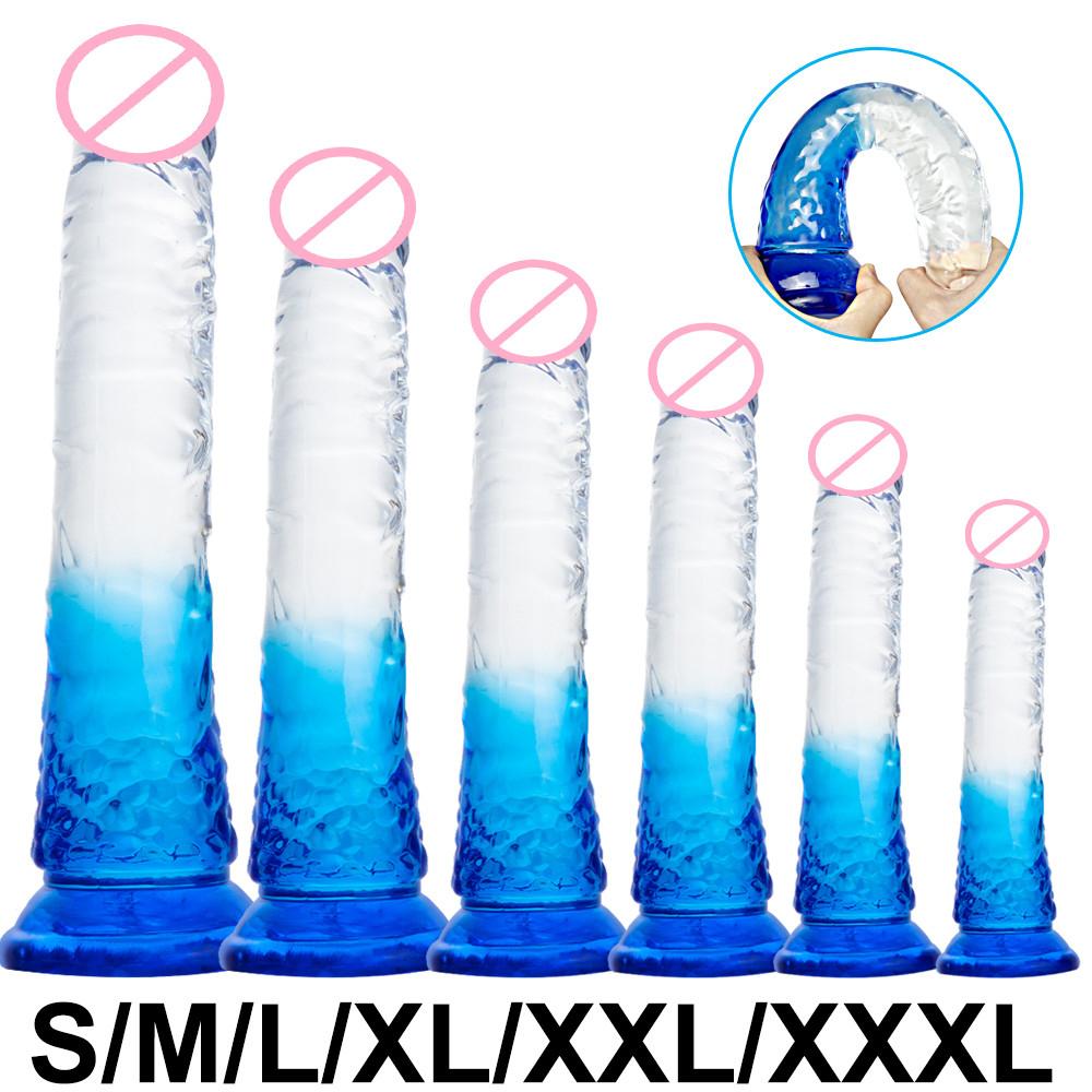 Realistische Analdildos für Frauen, erotischer weicher Jelly-Buttplug, Penis, Schwanz mit Saugnapf, G-Punkt, Orgasmus, Sexspielzeug für Erwachsene