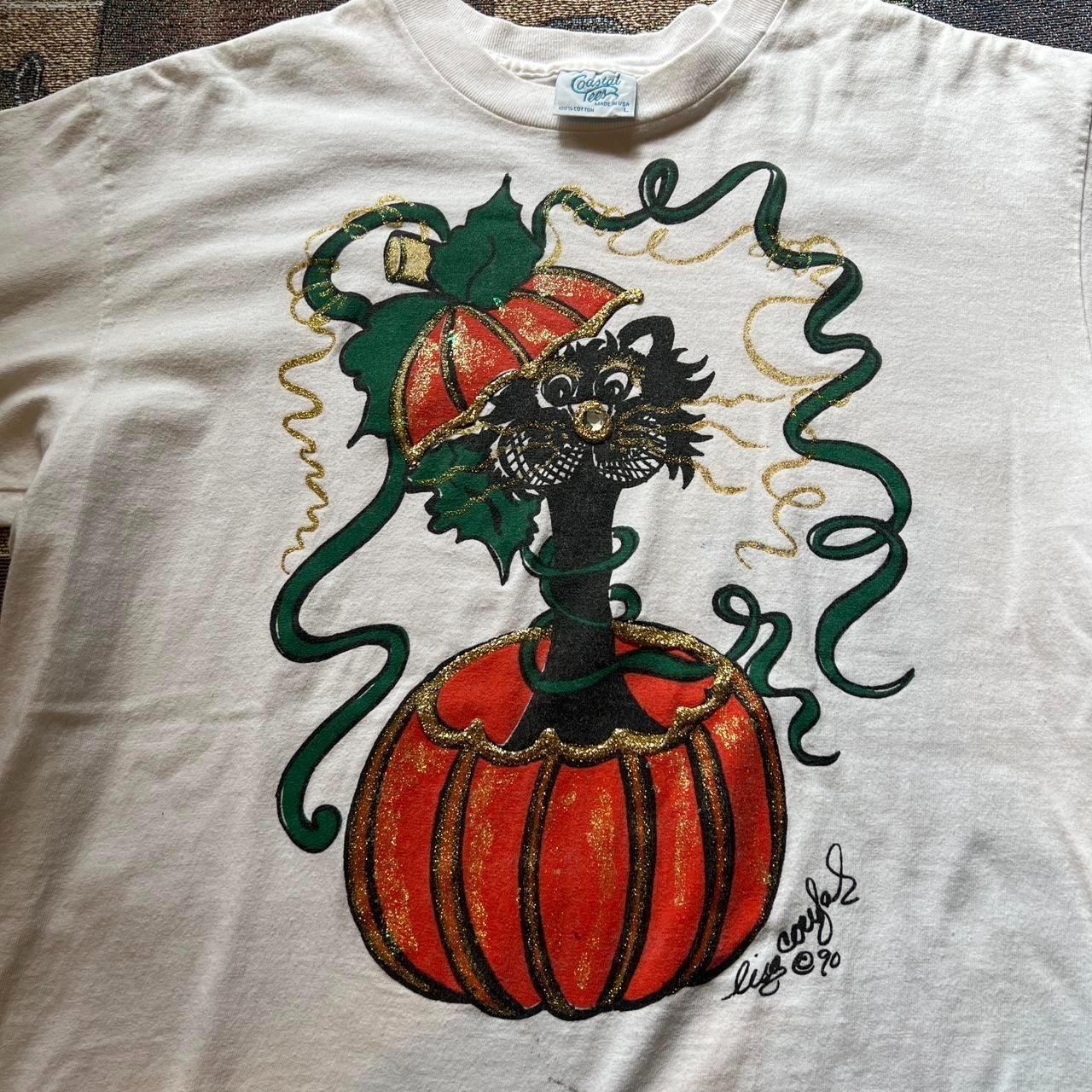 Retro Black cat Spooky Halloween Pumpkin Unisex Tee halloween gift S-5XL XXL