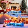 11.8FT/3.6M Inflatable Santa Claus Sleigh with 3 Reindeer Christmas Outdoor Yard Decoration