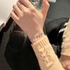 S925 Silver Inlaid Natural Yang Green Jadeite Bracelet Women's Small Fresh and Exquisite Fashion Jewelry Gift