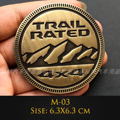 Emblema Metálico 3D 4X4 Trail Rated Insignia High Country Pegatinas de Logo Para Jeep Wrangler Patriot Estilo de Coche Pegatinas de Coche Accesorios tr1