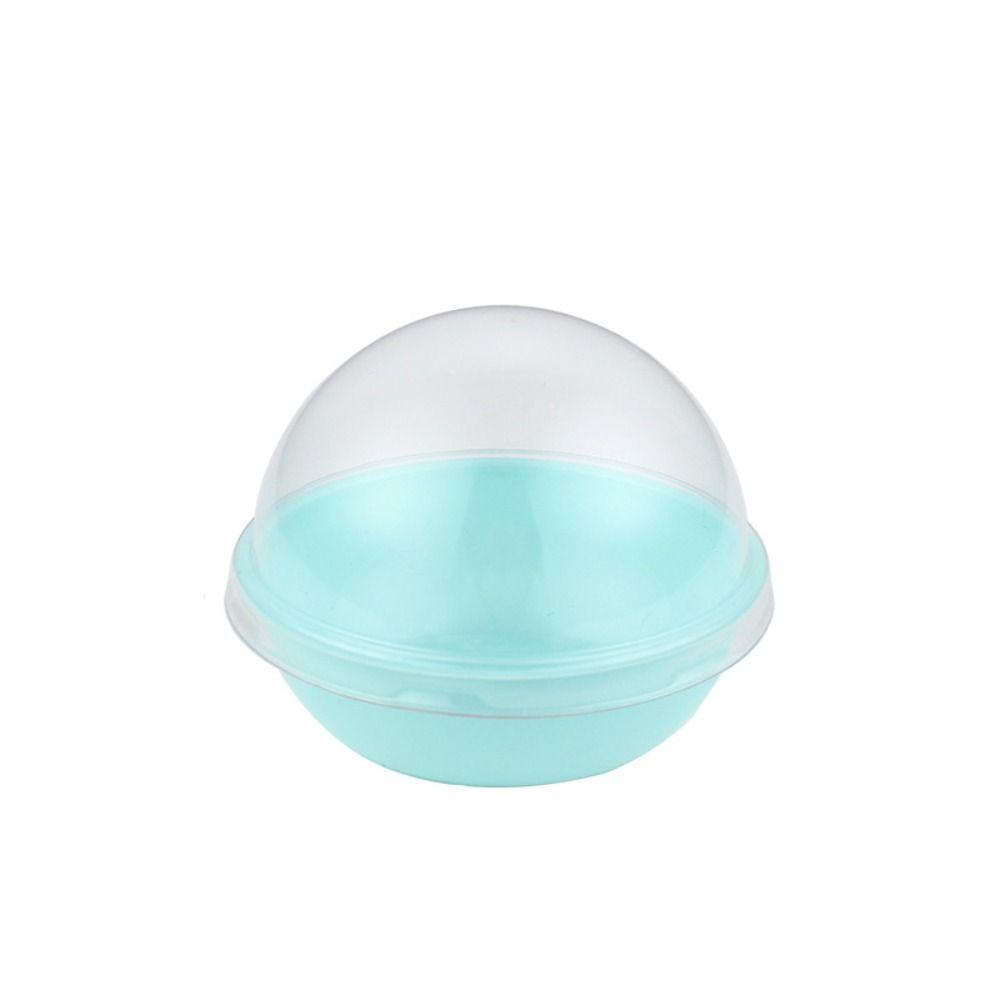 

50 шт. с прозрачной крышкой Яичный желток Хрустящий упаковочный лоток Контейнер для макарон Рождество S синий