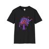 Psychedelic One Eyed Mushroom T Shirt Purple Trippy Fungi Design Vintage Washed Graphic Unisex Fashion Stretched Comfortable