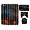 Halloween Bathroom Four-Piece Combination Set Bedroom Non-Slip Carpet Floor Mat Door Mat