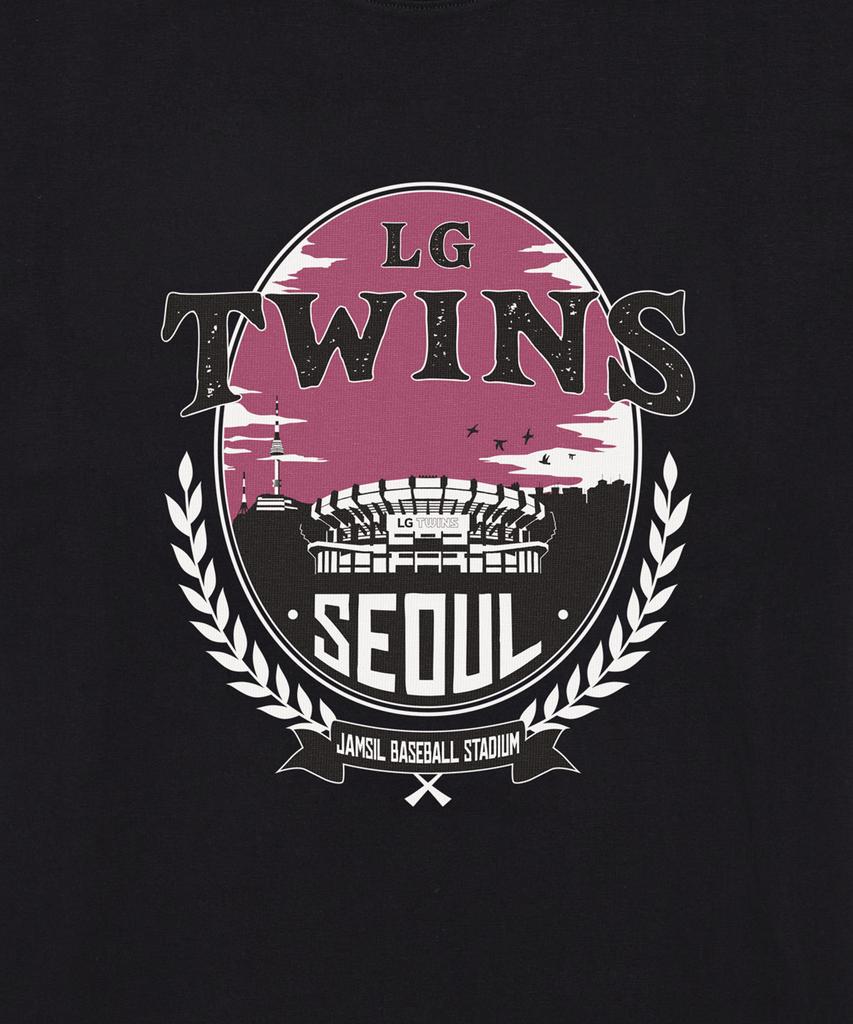Hangugyaguwiwonhoe Musinsa X Kbo Ballpark Ver.2 Short Sleeve T-Shirt Black [Seoul Lg Twins]