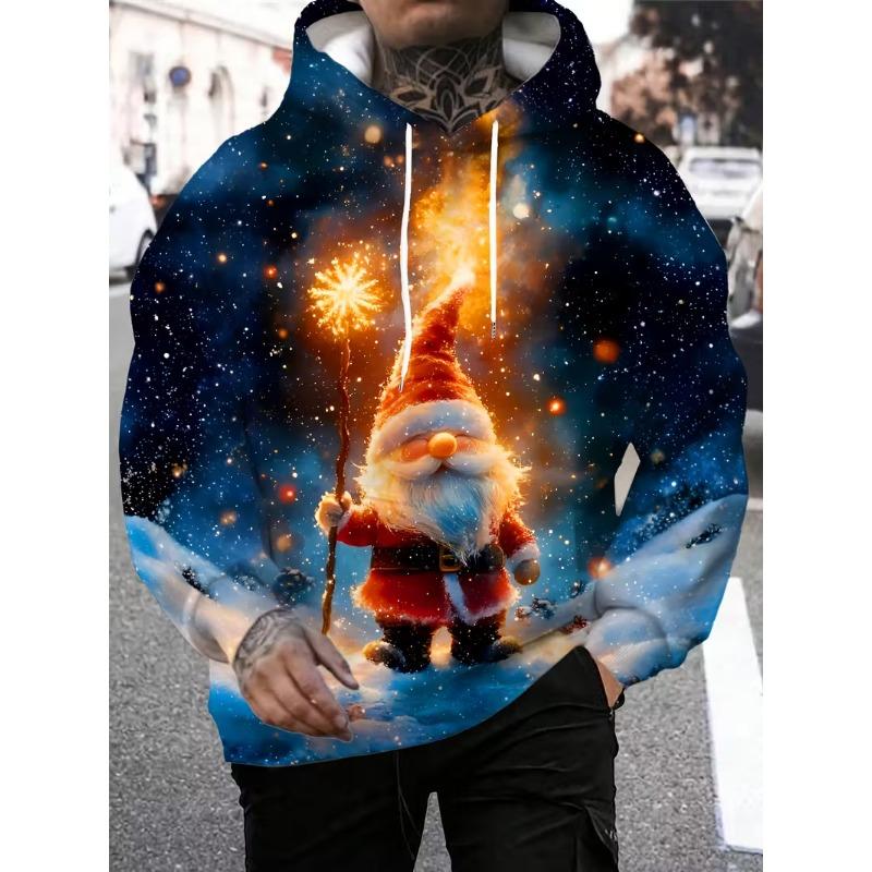 Santa Claus Men's Hoodie Fashion 3D Printed Hoodie Street Christmas Hoodies Funny Xmas Gifts Unisex Clohting Sweatshirts