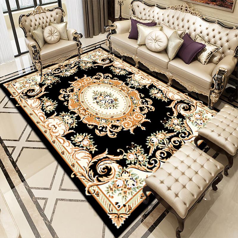 Retro Ethnic Style Carpets for Living Room Persia Bedroom Decor Rug Non-slip Washable Porch Floor Mat Dining Room Lounge Carpet