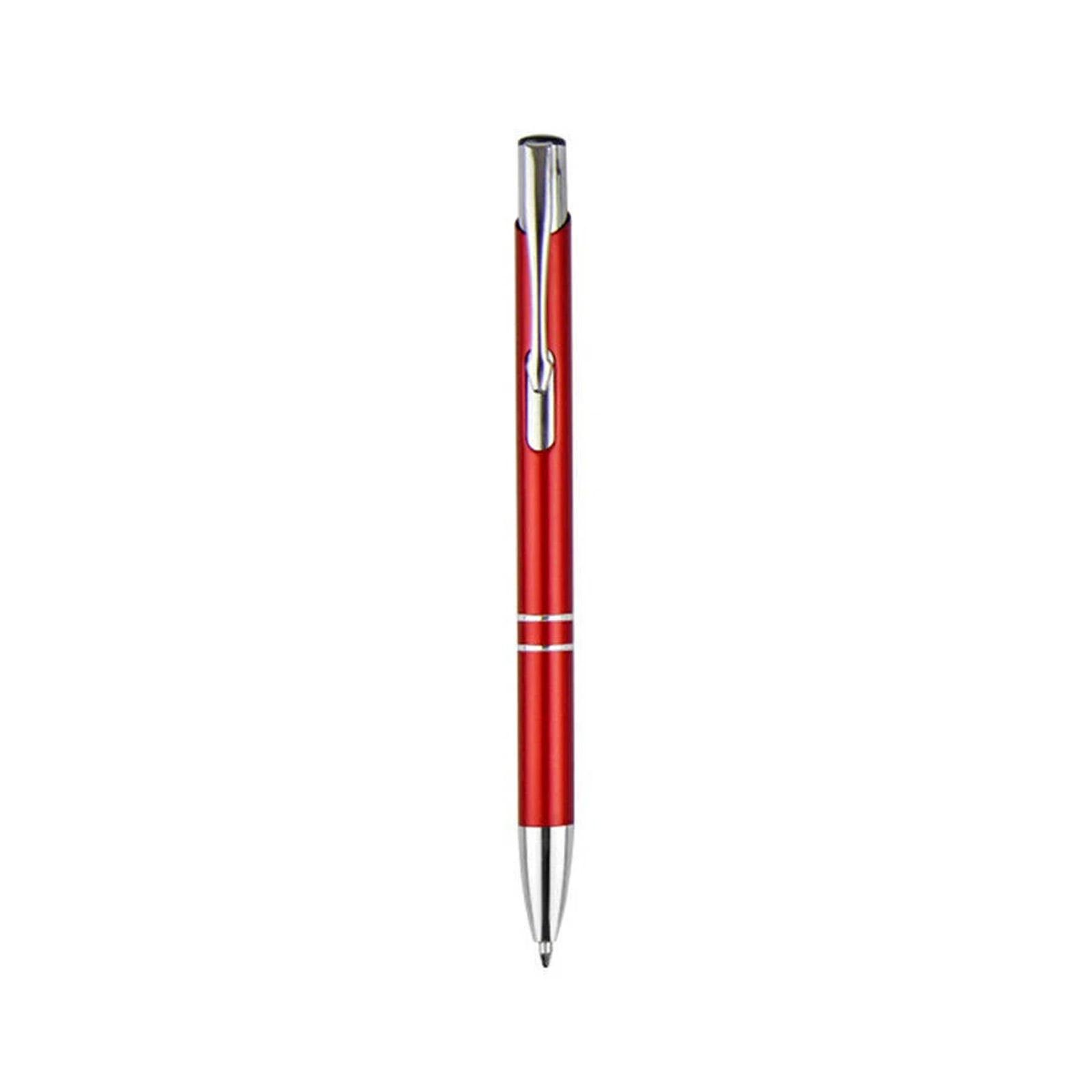 

1.0mm Metal Ballpoint Pen Push Button Retractable – Premium Black Ink Smooth Writing for Office School Student Signature красный