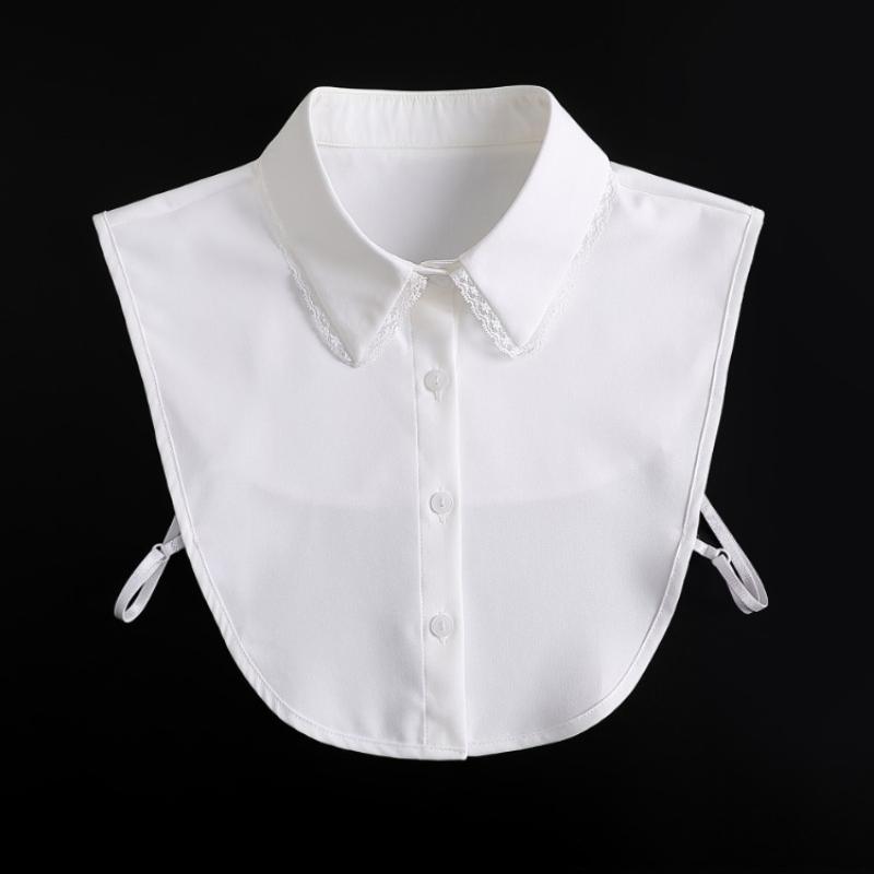 

Кружевной накладной воротник Корейский осенне-зимний полурубашечный подклад Съемный воротник Новый остроконечный рубашечный ложный воротник Украшение