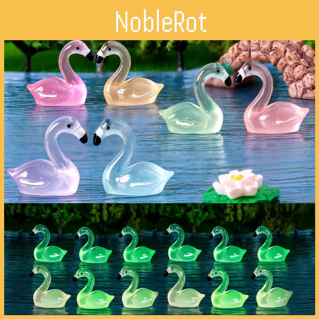 Creative Night Light Pink Flamingo Resin Ornament Cute Luminous Figurine For Desk