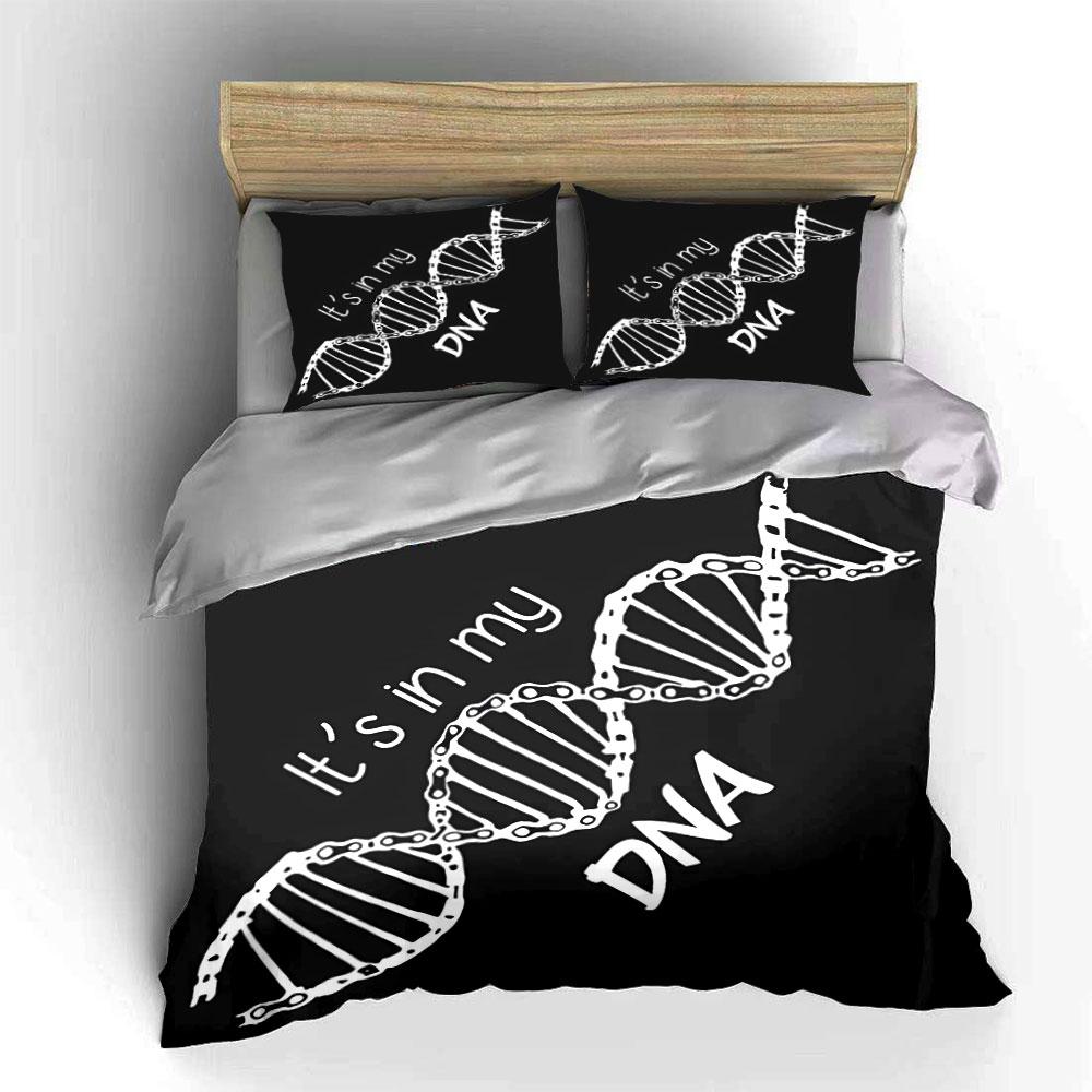 "DNA Theme Decorative Art Set" Bedding Set with 1 Duvet Cover 2 Pillowcases Single Double King Queen Gift