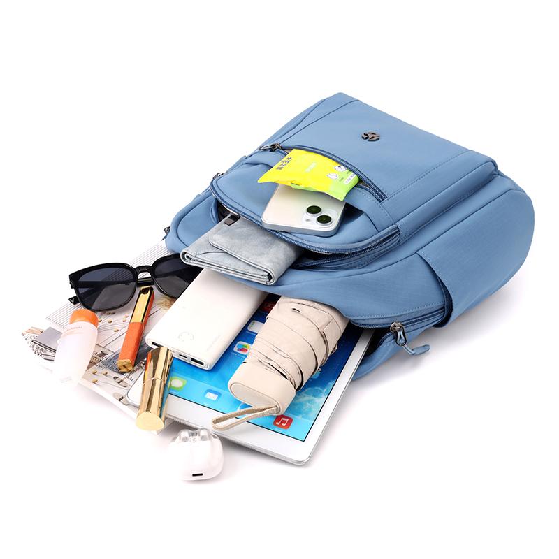 Women's Large Capacity Backpack Student Schoolbag Lightweight Nylon Travel Backpack