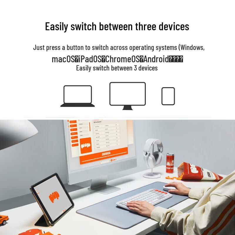 Logitech POP ICON Keys Wireless Bluetooth Keyboard