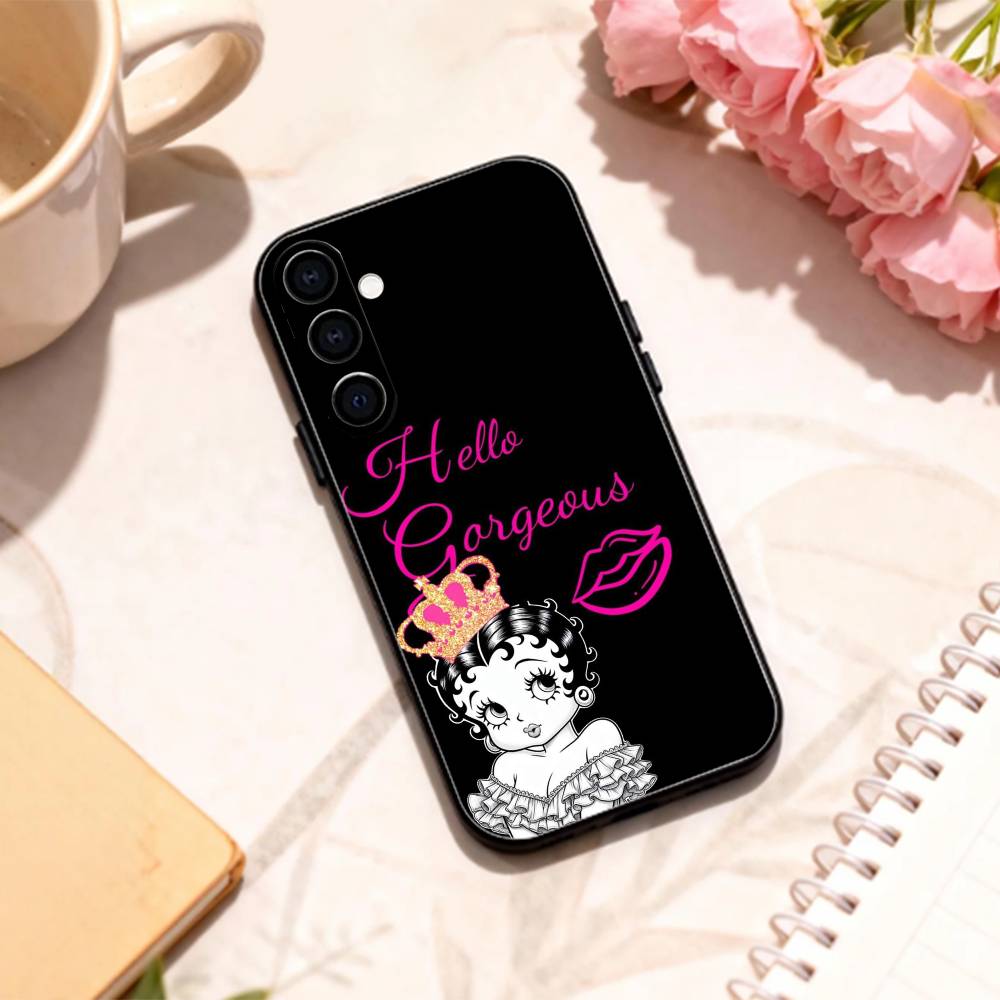 

G-Girl G-Betty-es B-BoOpS phone Case For Samsung Galaxy A73,A72,A71,A70,A53,A52,A51,Others Soft Black Shell Samsung a42 5g