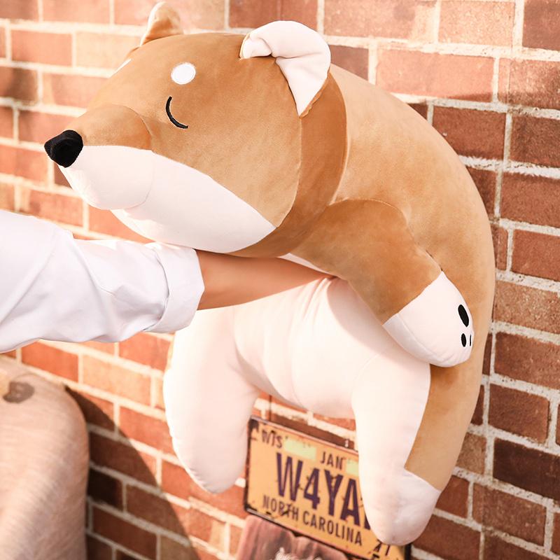 80 /100 Big Size Corgi Plush Pillow Shiba Inu Dog Plush Toys Simulation Stuffed Animal Doll Children