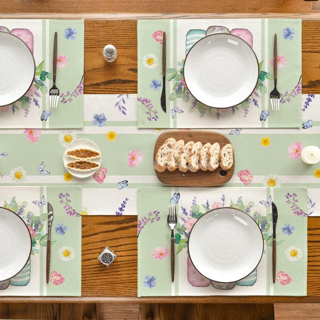 Placemats, Washable, Suitable for Home Decor, Rectangular Dining Tables, Birthday Gifts for Family and Friends, and Housewarming Party Gifts