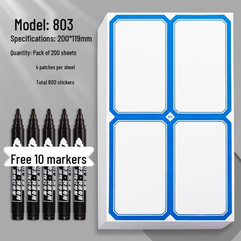 Jumbo Self-Adhesive Rectangular Office Labels - Blank Memo Stickers