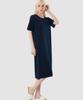 ARMEDES Damen Locker geschnittenes Kurzarm-Maxikleid Ar-314