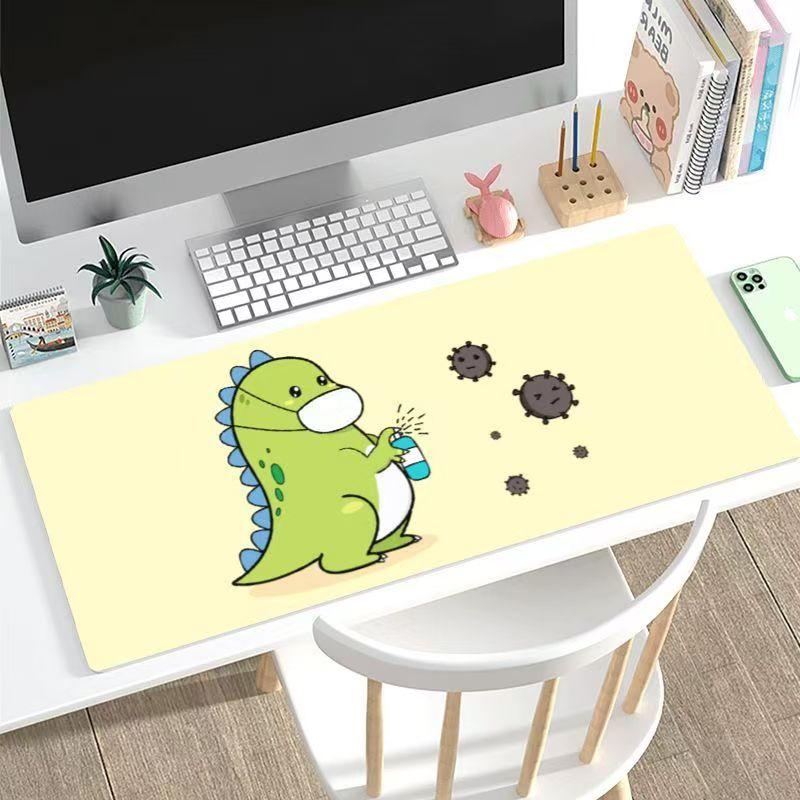 Cartoon-Illustration Mauspads Übergröße Niedliches Mädchen Schlafsaal Computertischunterlage Große Tastaturunterlage
