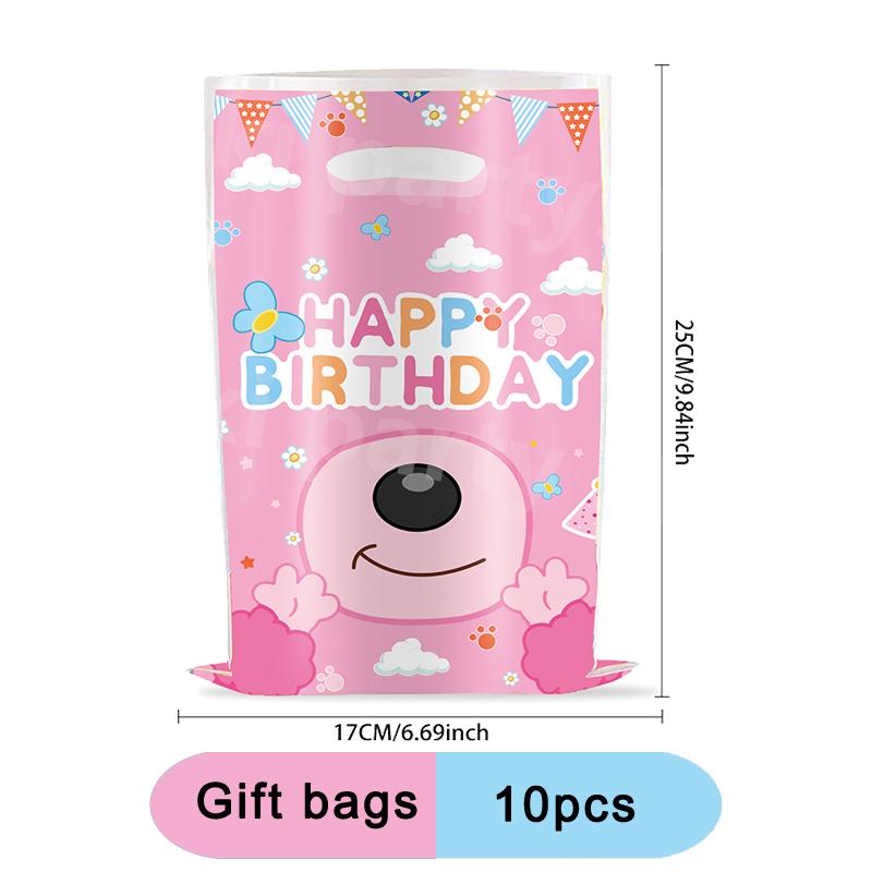 Cartoon Blue Dog Birthday Party Decoration Pink Dog Disposable Tablecloth Cup Bingo plate Baby Shower Kids Favors Party Supplies