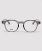 Alloaiweeo [Essential] Al5507 1010G French Square Gray Eyeglass Frames Blue Light Blocking Lenses Selection