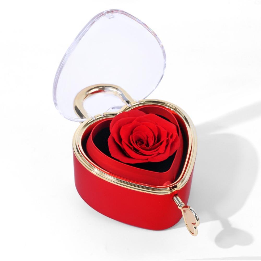 Luxury Finger Ring Box Rotation Valentine's Day Gift Box Engagement