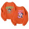 Children's Fashionable Lightweight Long-sleeved Round Neck Pullover With Pockets Printed Pullover