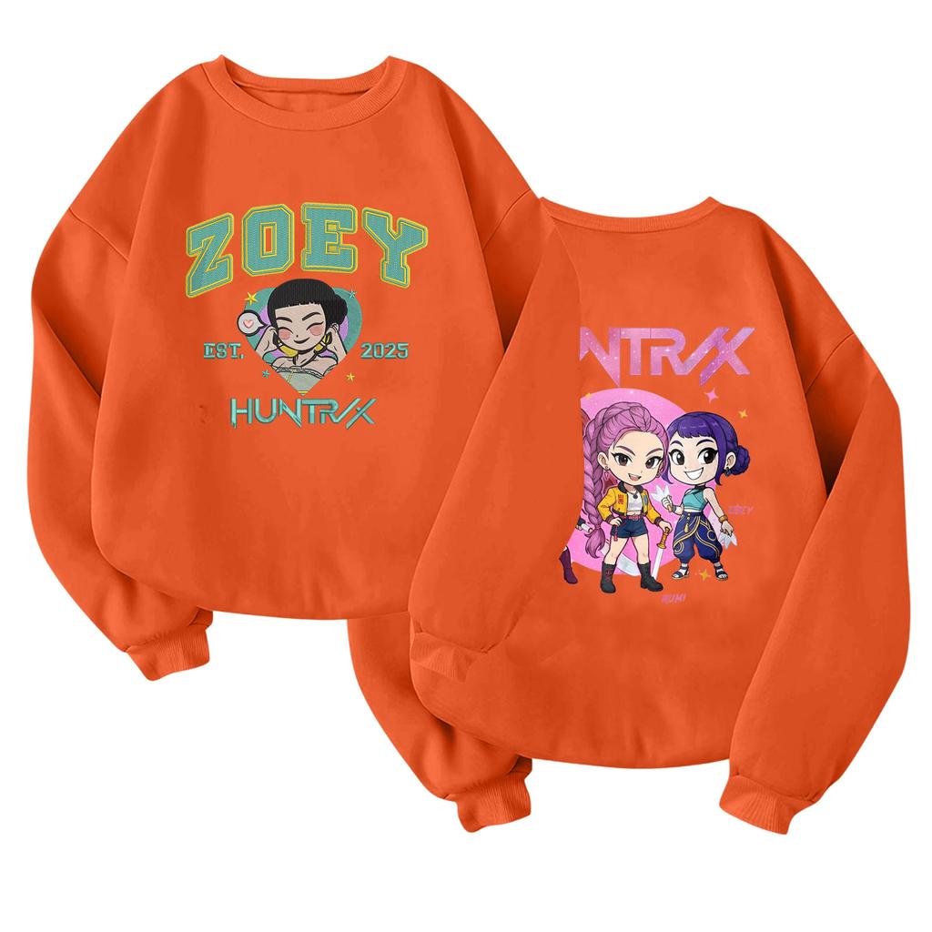 Children's Fashionable Lightweight Long-sleeved Round Neck Pullover With Pockets Printed Pullover