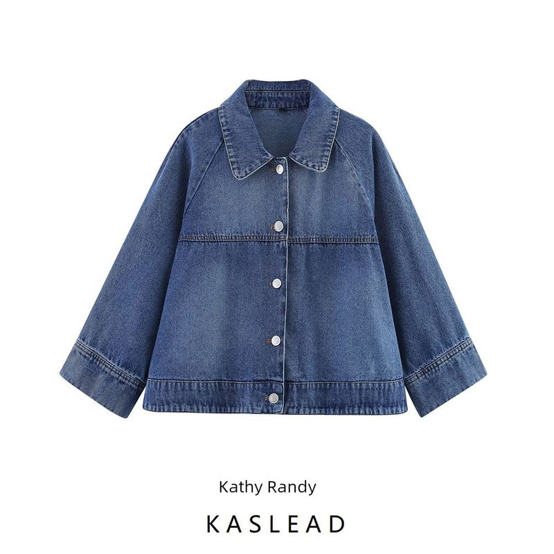 Kaslead New Women Clothes Western Style Fashion Cape Style Denim Jacket 8727070