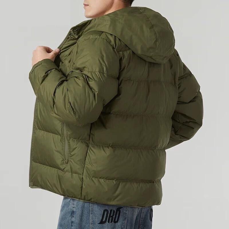 Giacca Invernale Spessa con Cappuccio Patchwork in Cotone Unisex da Uomo 2025