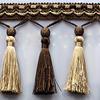 100cm Bordino con Nappe Bicolore Merletto da Cucito Bordure Pendente Frange Tende Cuscino Divano Tavolo Rivestimenti Decorazioni Accessori