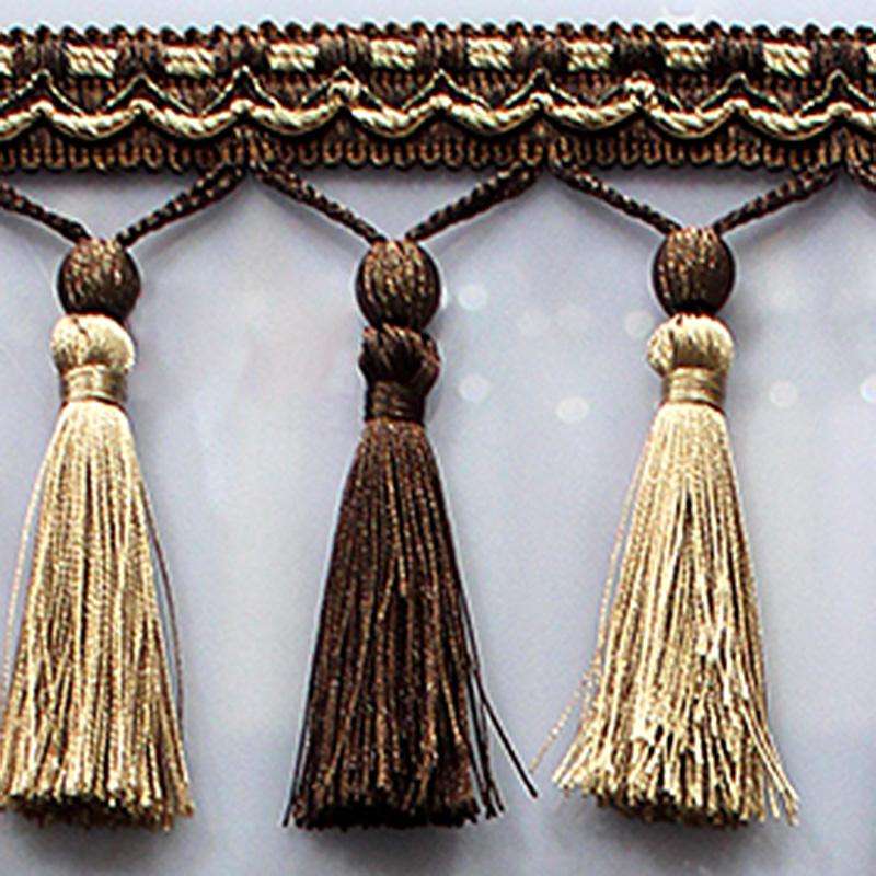 100cm Bordino con Nappe Bicolore Merletto da Cucito Bordure Pendente Frange Tende Cuscino Divano Tavolo Rivestimenti Decorazioni Accessori