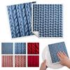Cleaning Cloth Reusable Kitchen Dish Towels Eco-friendly Microfiber Knitted Print Dishcloths Lint Free Washable Duster Rags Tea Towels 9*7inch