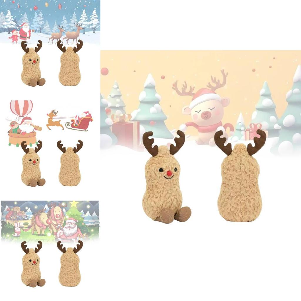 Entzückendes Weihnachtsrentier Erdnuss Plüschtier Weich Tröstlich Kuschelig Geschenk