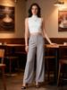 Women's Slim-Fit Sleeveless Knit Vest with Half-High Collar