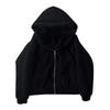Men's Solid Color Zipper Plus Velvet Double-Sided Wear Sweatshirt Men's Sports Large Size Casual Sweatshirt Jacket