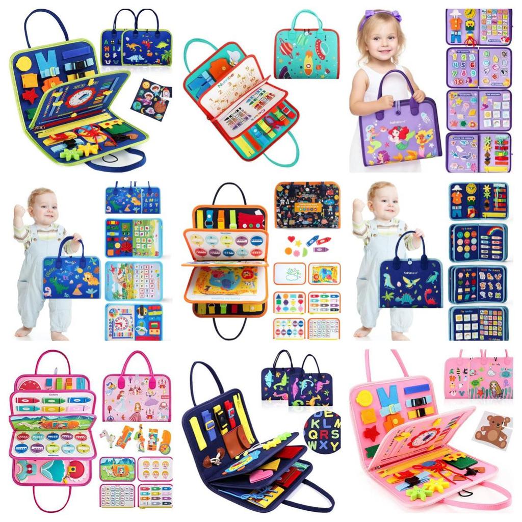 Montessori DIY Felt Busy Board: Infant Sensory & Educational Toy for Early Learning