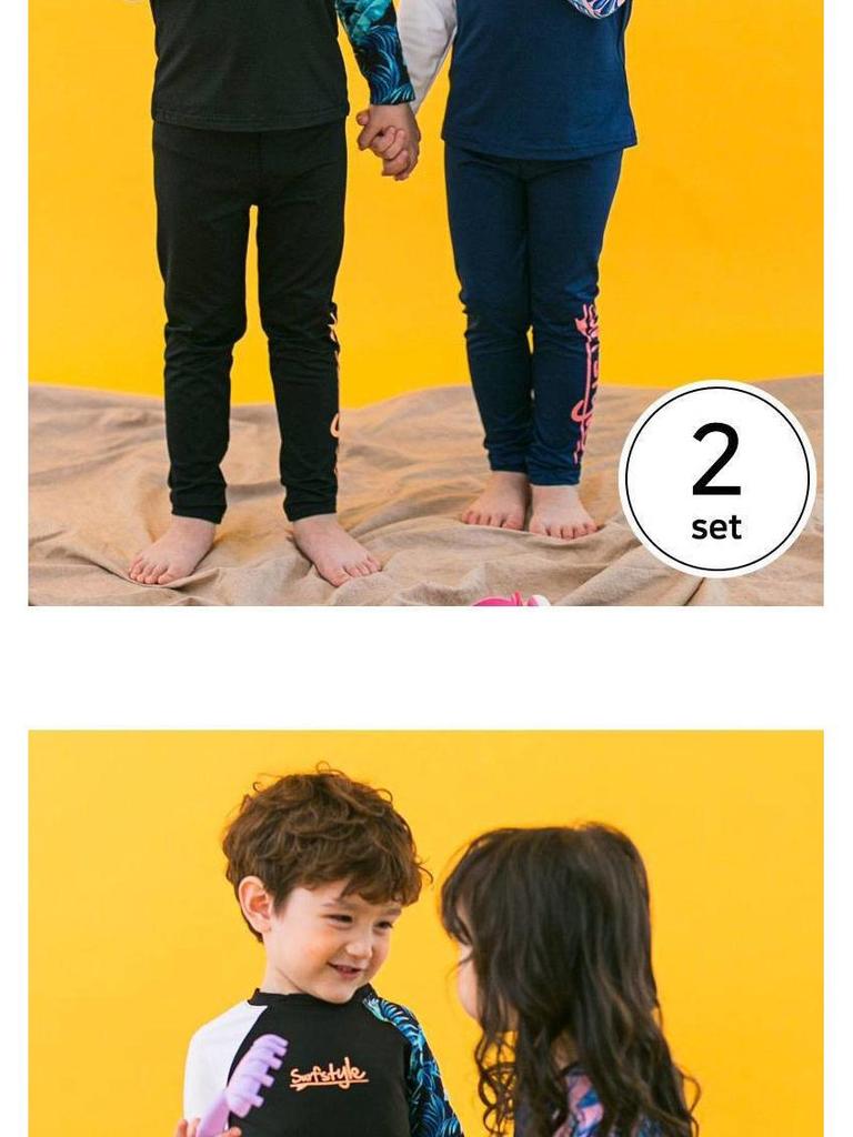 Kids' Three-Piece Sun-Protective Swimsuit: Long Sleeve, Long Pants, Quick-Dry, Warm Swimwear for Boys and Girls