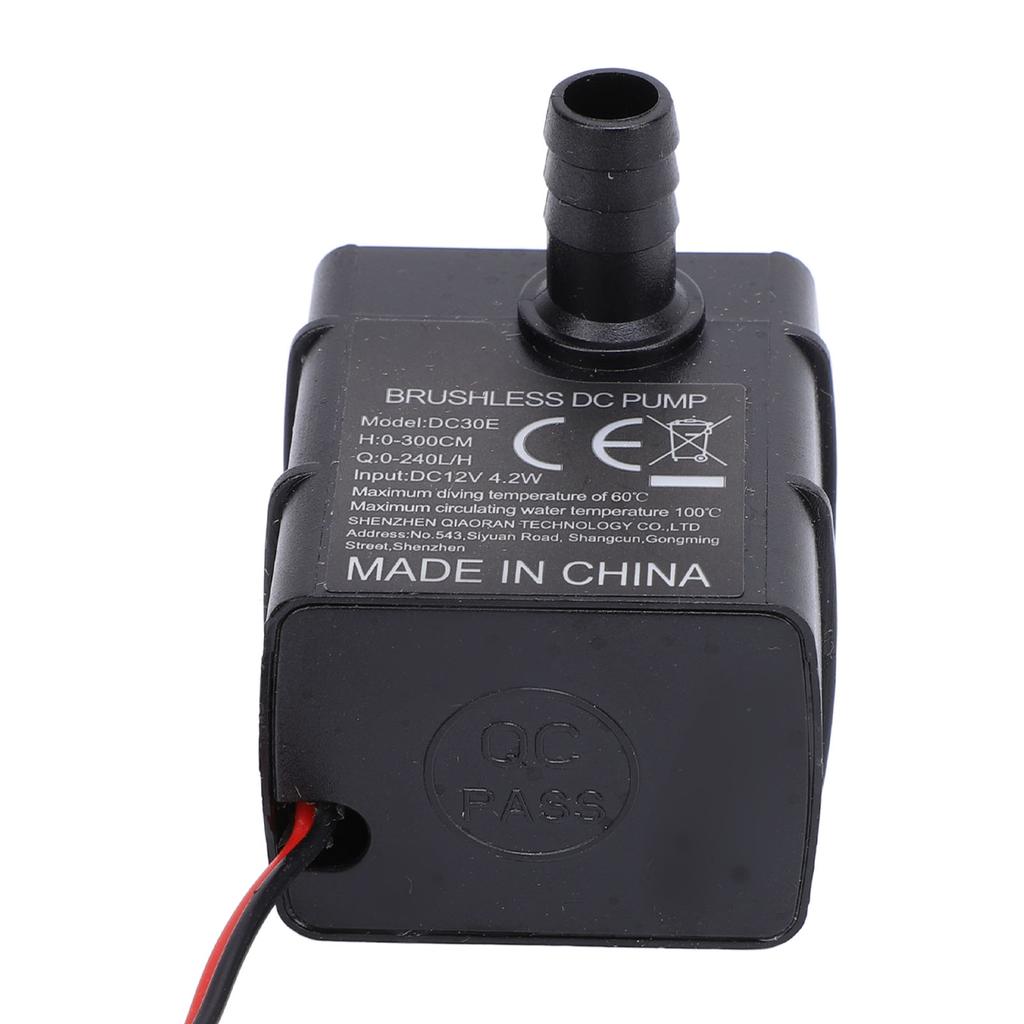 Pompă de apă submersibilă 4.2W 240L/H 300cm Înălțime de pompare IP68 Rezistentă la apă Micro DC12V Pompă de apă fără perii
