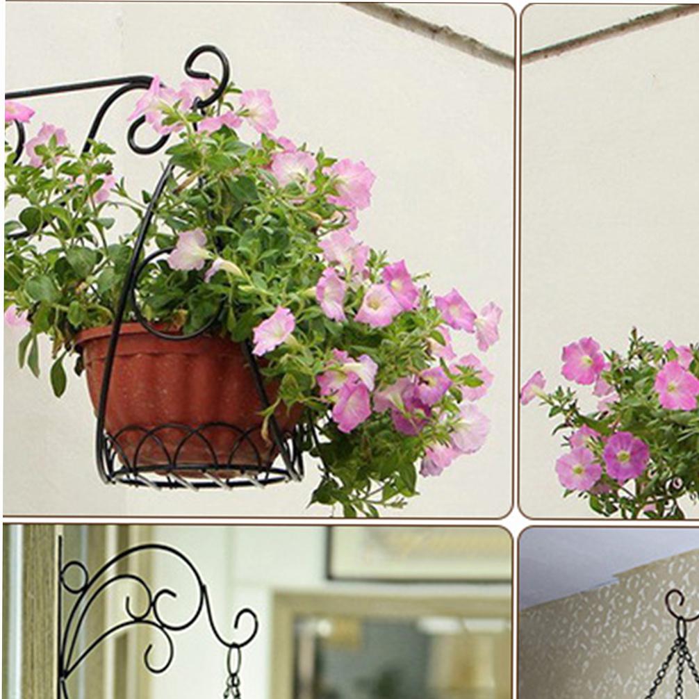 Plant Hanging Hooks Decorative Iron Wall Hooks Plant Hanging Hangers for Outdoor Indoor Planter Bird Feeder Lanterns Wind Chimes with Screws