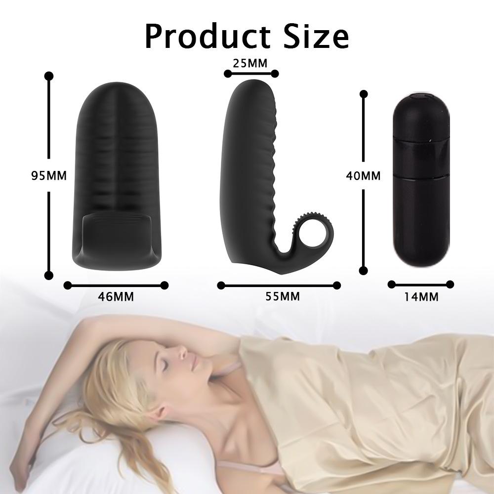 Silicone Vibrating Finger Sleeve Vibrator G Spot Clit Stimulate Orgasm Massage Female Masturbator Sex Toys For Women And Couples