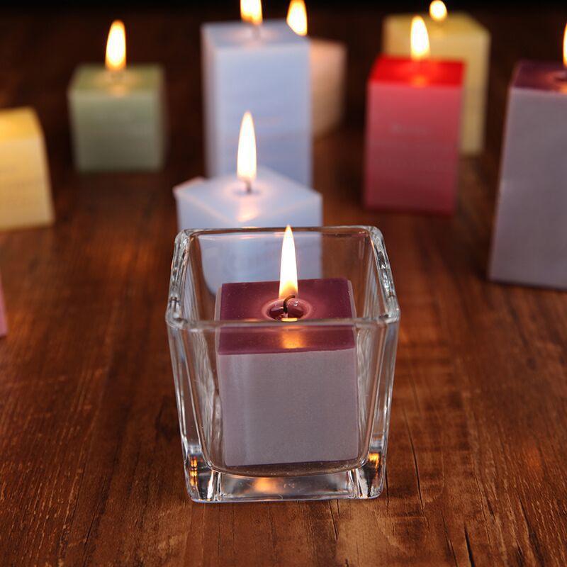 Classic Ivory Smokeless White Cylindrical Wedding Candles for Home and Restaurant Decor - Free Shipping