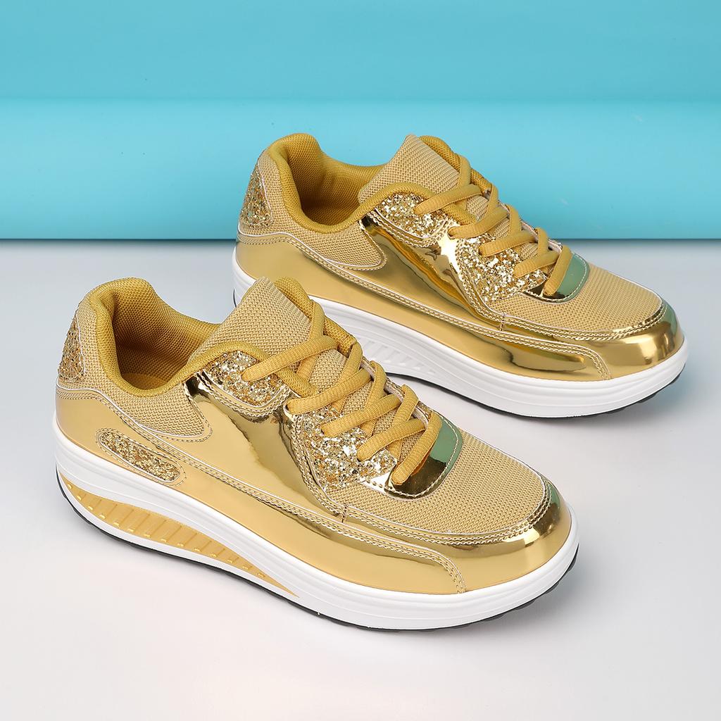 Thick-Soled Wedge-Heeled  New Rocking Shoes For Women, Platform Shoes, Casual Non-Slip Shoes For Women