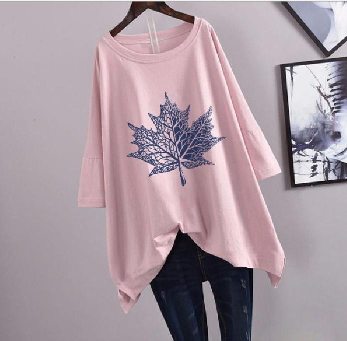 Women's Casual Loose Mid-Length Short-Sleeve T-Shirt