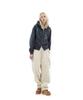 Defgarments Stone Cross Hood Zip Up [Navy]